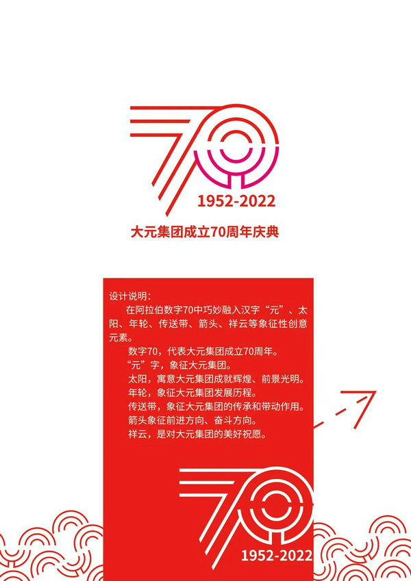 大元集团70周年LOGO设计征集评选，请您来投票！_NO.025图