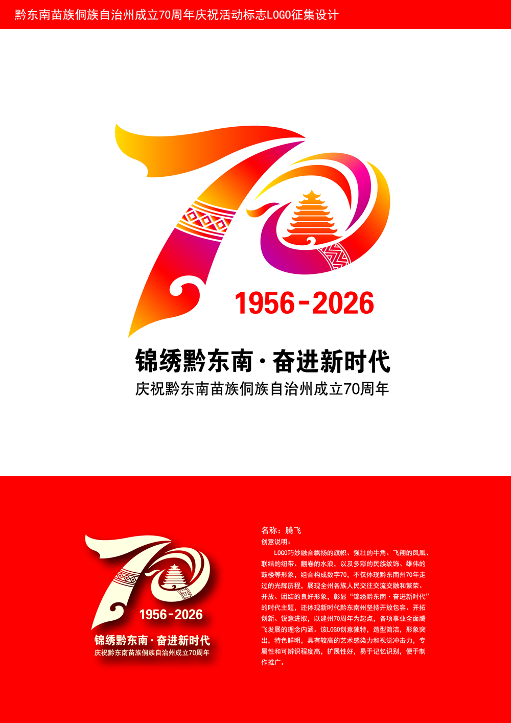 黔东南苗族侗族自治州成立70周年庆祝活动标志（LOGO）、吉祥物征集活动结果评审公示.4图片_NO.05图