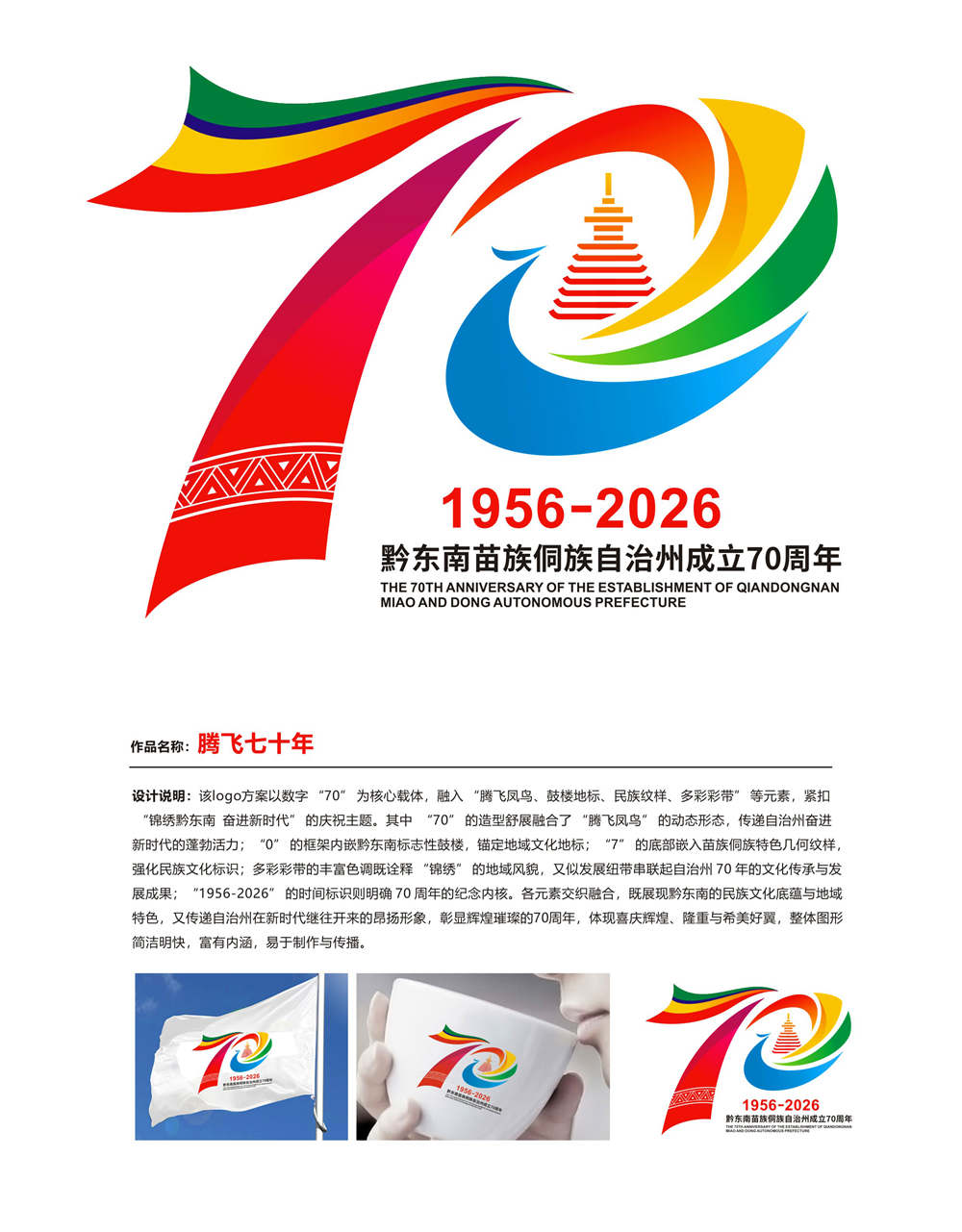 黔东南苗族侗族自治州成立70周年庆祝活动标志（LOGO）、吉祥物征集活动结果评审公示.7图片_NO.08图