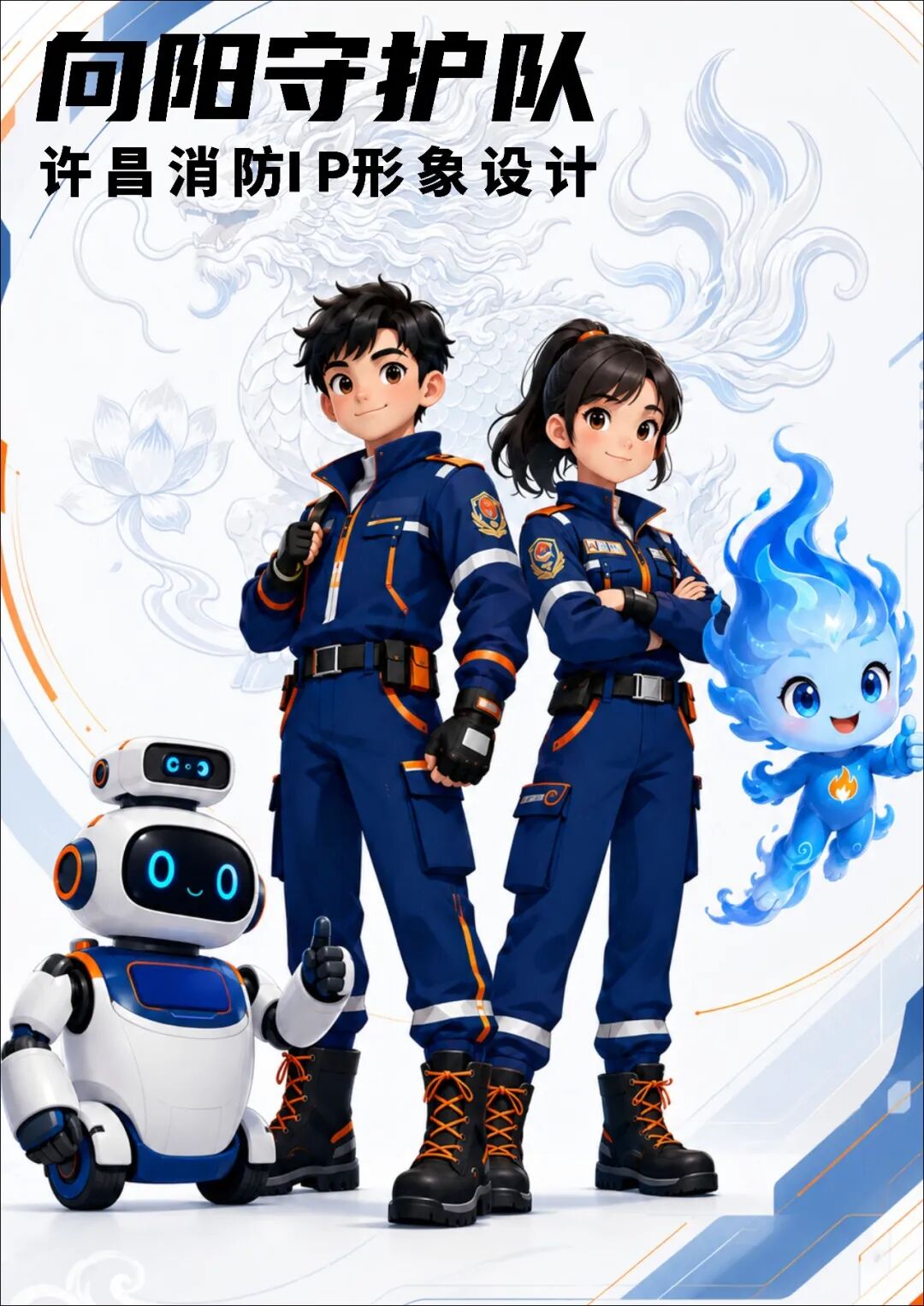 “向光而行 火焰蓝‘新’”许昌消防IP形象设计大赛获奖名单揭晓！_NO.027图