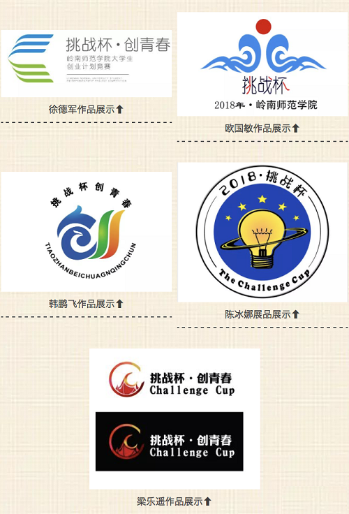 2018年&ldquo;挑战杯&middot;创青春&rdquo;岭南师范学院 大学生创业计划竞赛logo结果揭晓_NO.02图
