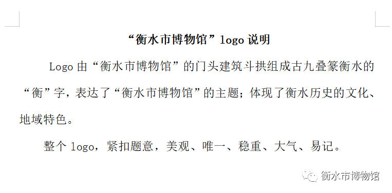 衡水市博物馆标志LOGO征集初评晋级作品网络投票