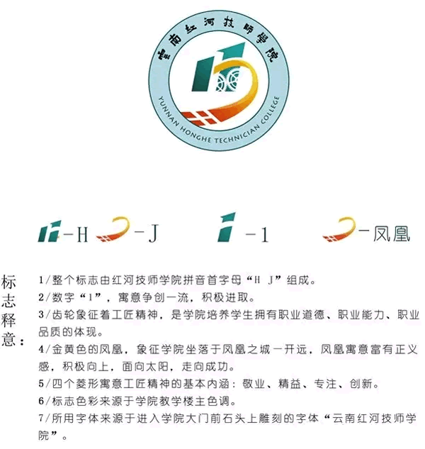 云南红河技师学院校徽正式投入使用