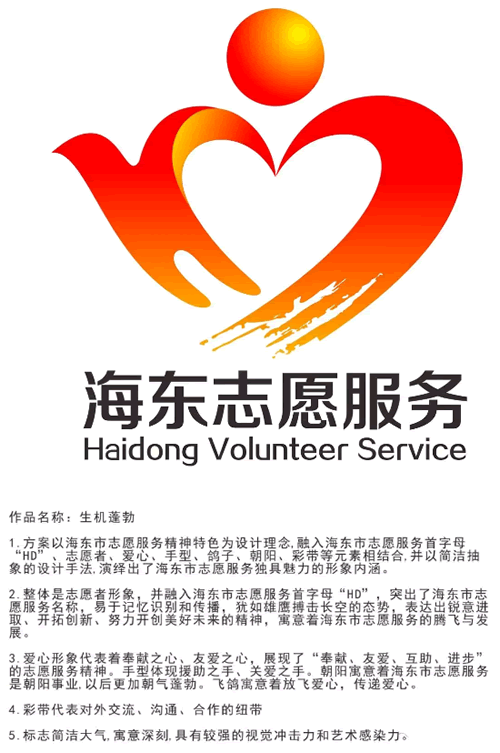 海东市志愿服务形象标识和服装样式征集活动入围作品