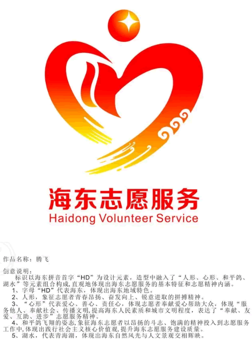 海东市志愿服务形象标识和服装样式征集活动入围作品公布