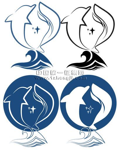 1)logo主要由四个元素组成:中华白海豚,厦门文昌鱼,星星和海水.