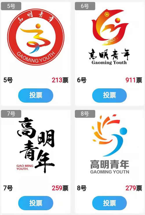 高明青年Logo征集投票