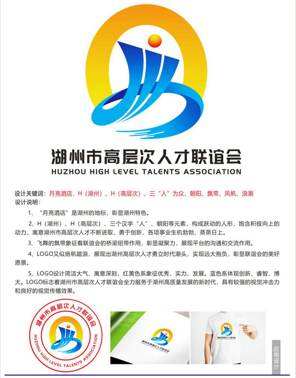湖州市高层次人才联谊会会标设计创意大赛获奖作品公示