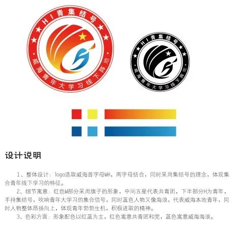 威海市青年大学习线下阵地的logo投票
